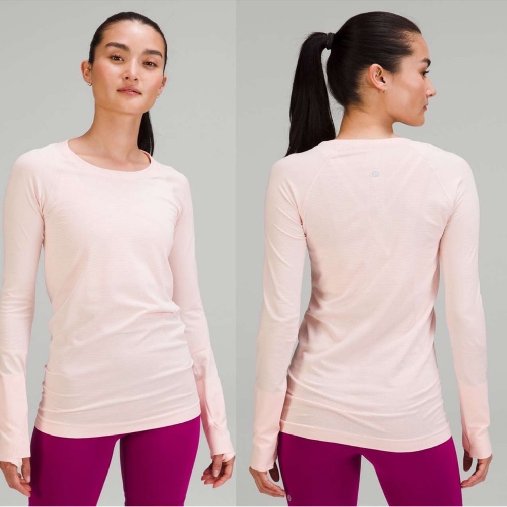 Lululemon Pink Swiftly Tech Hip Length Long Sleeve Shirt, Size 4